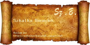 Szkalka Benedek névjegykártya